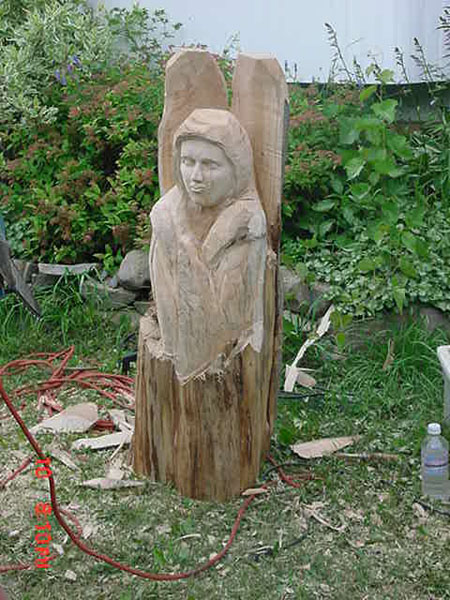 angel carving