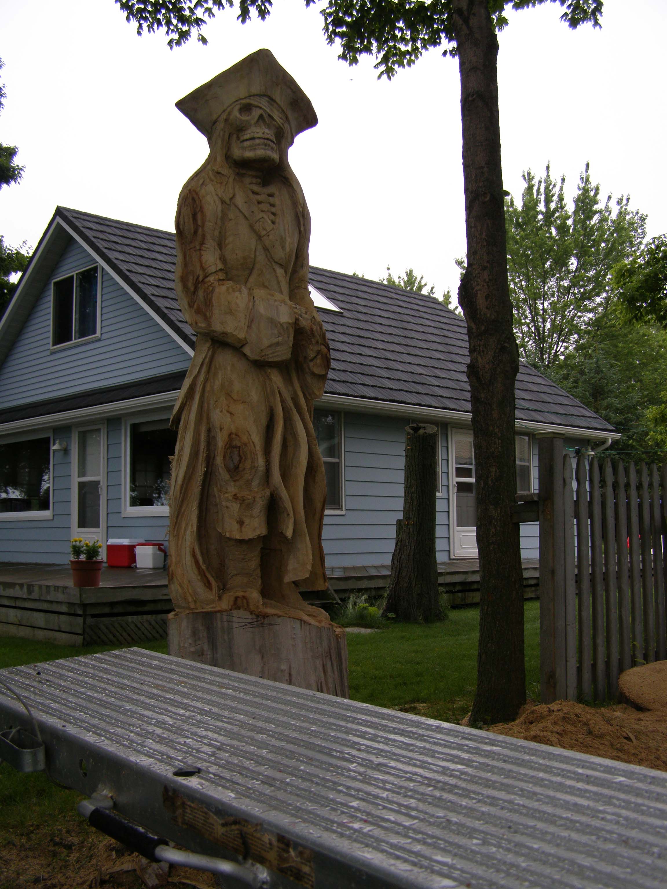 Pirate Carving in Grand Bend, Ontario, Paul Frenette