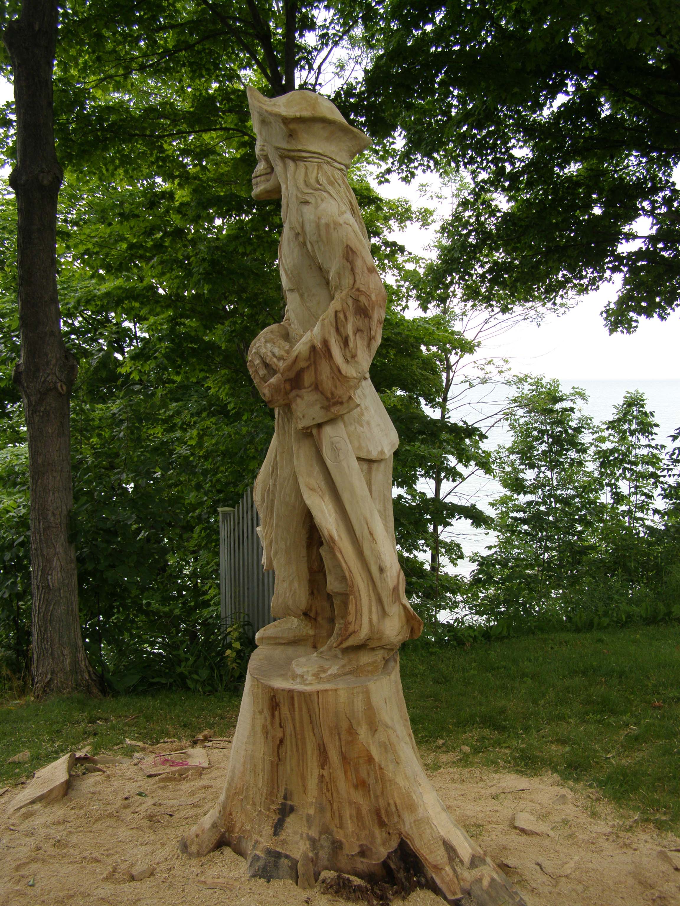 Pirate Carving in Grand Bend, Ontario, Paul Frenette